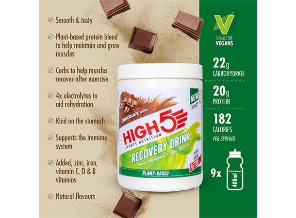 HIGH5 Recovery Drink Plant Sjokolade