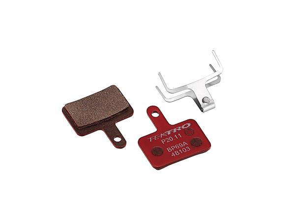 ektro Skiveklosser 2-piston Resin (rød) P20.11, Tektro / TRP 2-stempler+ Shimano