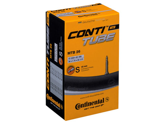 CONTINENTAL MTB Tube 26 x 1,9 - 2,4 (47-62x559) Presta (Removable core) 42 mm