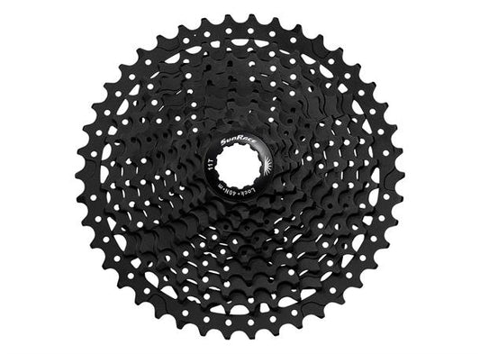 SunRace MS3 10-Delt Kassett 11-40T, 448gr, Sort, Shimano kompatibel