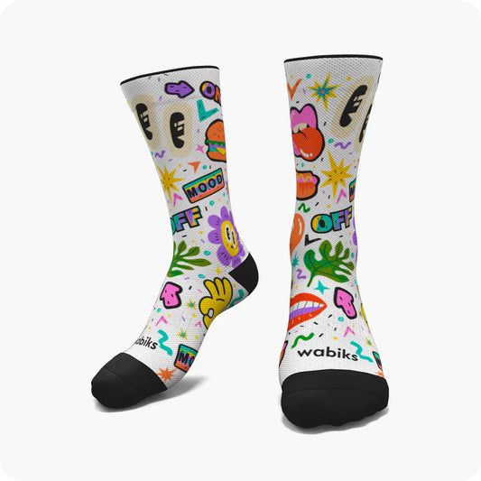 Wabiks Doodles Blanco sokker