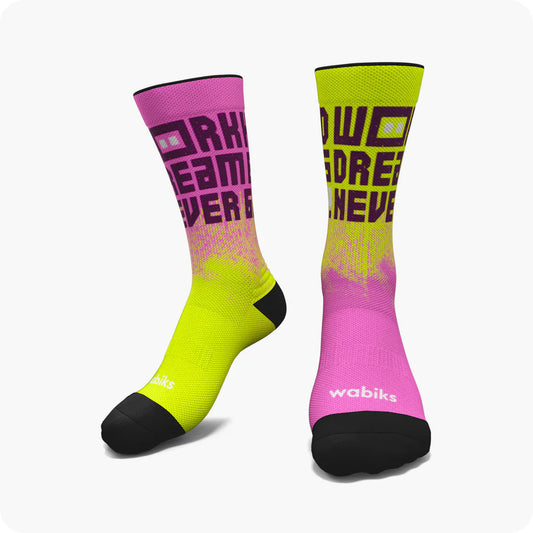 Wabiks Work Hard Amarillo/Rosa sokker