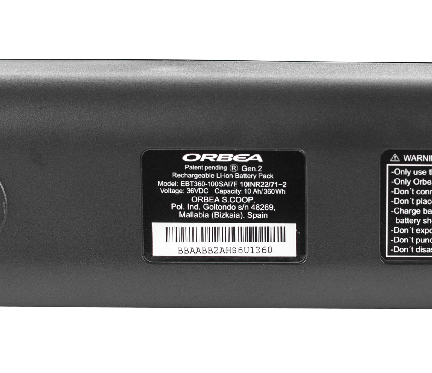 X975 Internal Battery 360Wh 36V ORBEA RS GEN 2