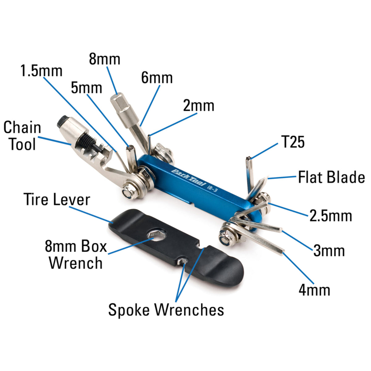 Park Tool Miniverktøy IB-3C 13 funksjoner med kjedekutter